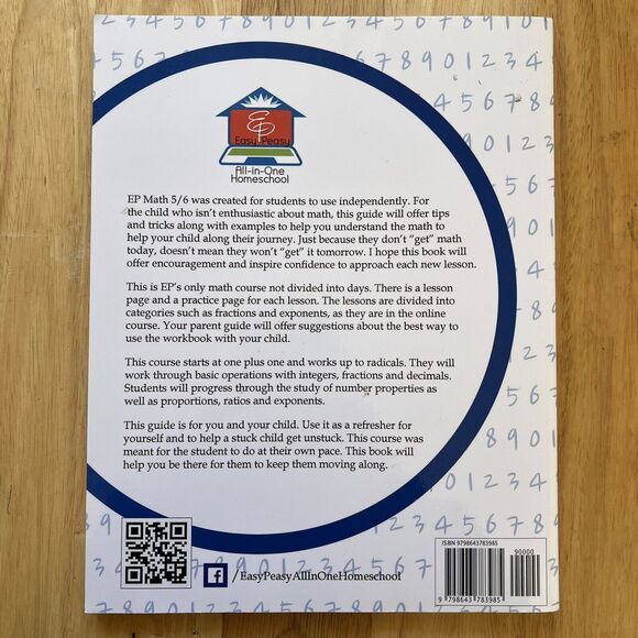 Easy Peasy EP Math 5 6 Parent Guide Lee Giles Homeschool Curriculum Paperback - Picture 5 of 8